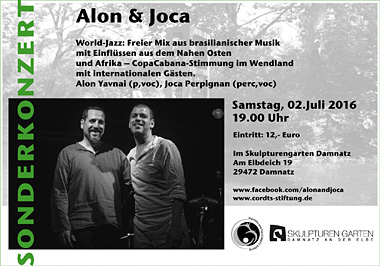 Sonderkonzert Alon & Joca, Skulpturengarten Damnatz