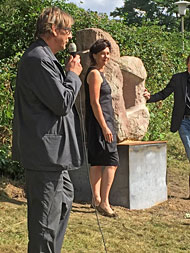 Inauguration of the stone sculpture A moment of silence